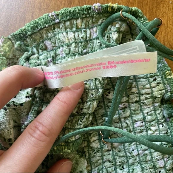 Victorias Secret Floral Lace Green Bralette - Picture 6 of 6